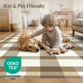 thumbnail image 4 of ODIKA 6'x9' Washable Area Rug Nursey Plaid Checkered Alternating Squares Neutral Farmhouse for Family Room, Living Room, Master Bedroom, Non-Slip, Easy Care, 4 of 7