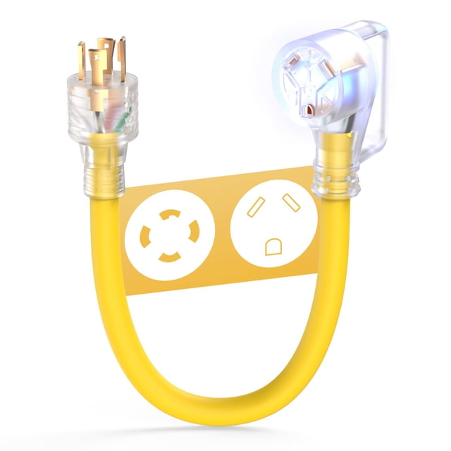 Cordón de alimentación TOOLIOM adaptador generador RV 30 amperios 30 cm