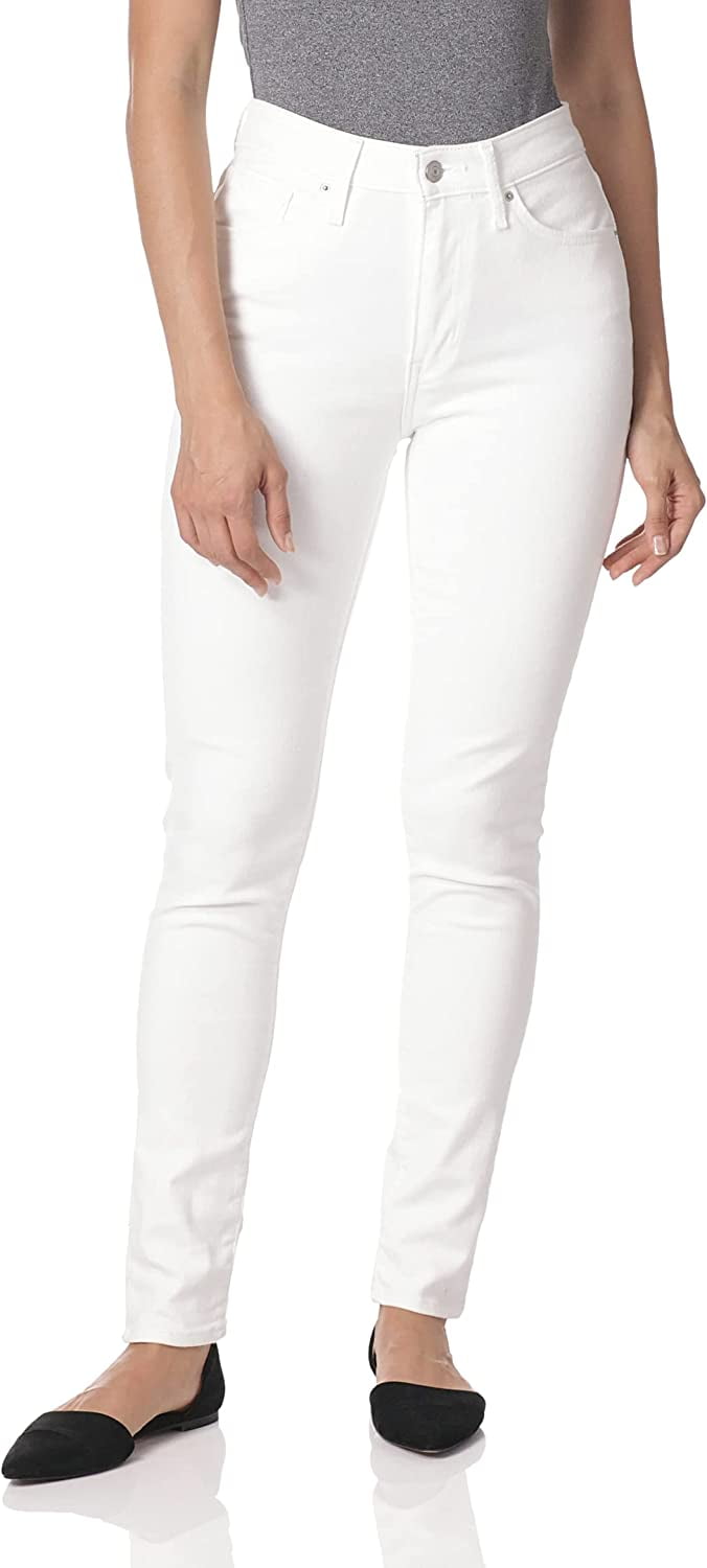 Levi's Women's 721 High Rise Skinny Jeans Standard 30 Short Soft Clean White  (Waterless) 
