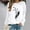 White, variant on LoyisViDion Winter Womens Casual Long Sleeve Tops Ladies Christmas Print Sweatshirt Blouse White 6(S)