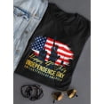 thumbnail image 3 of 4th July Skyline Silhouette T-Shirt Women -Image by Shutterstock, Female Large, 3 of 4