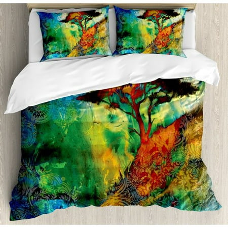 Ambesonne Bohemian Duvet Cover Set Walmart Com