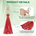 thumbnail image 2 of Uxcell 6-Pack PU Leather Tassel 5.9 Inch Small Keychain Tassel Red with Rings for DIY Crafts, 2 of 7