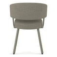 thumbnail image 4 of Amisco Corey Dining Chair - Beige & Black Tweed Fabric / Grey Metal, 4 of 9
