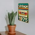 thumbnail image 7 of 1pc Vintage Style Metal Sign - Iron, 1975, Rustic Metal Wall Decor - Perfect for Home, Bar, Cafe, Garage, Farmhouse Walls, Retro Cassette Tape Design, Room Decor, 7 of 7
