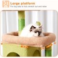 thumbnail image 3 of Cat Tree with Large Platform Multi-Level Cat Tower with Caves Cat Condo with Sisal Scratching Posts Top Perch and Hammock for Indoor Cats Basket Smoky HCTG, 3 of 9