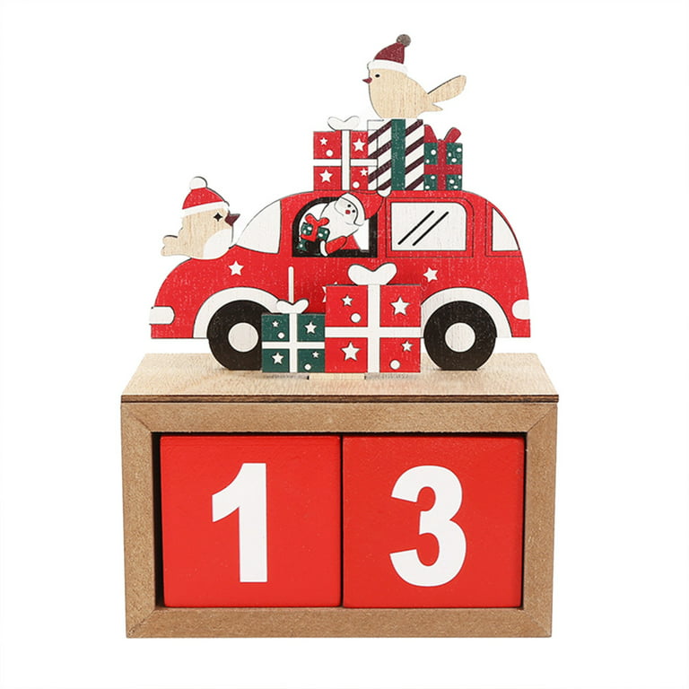 Christmas Countdown Advent Calendar Blocks with Number Date Blocks ...