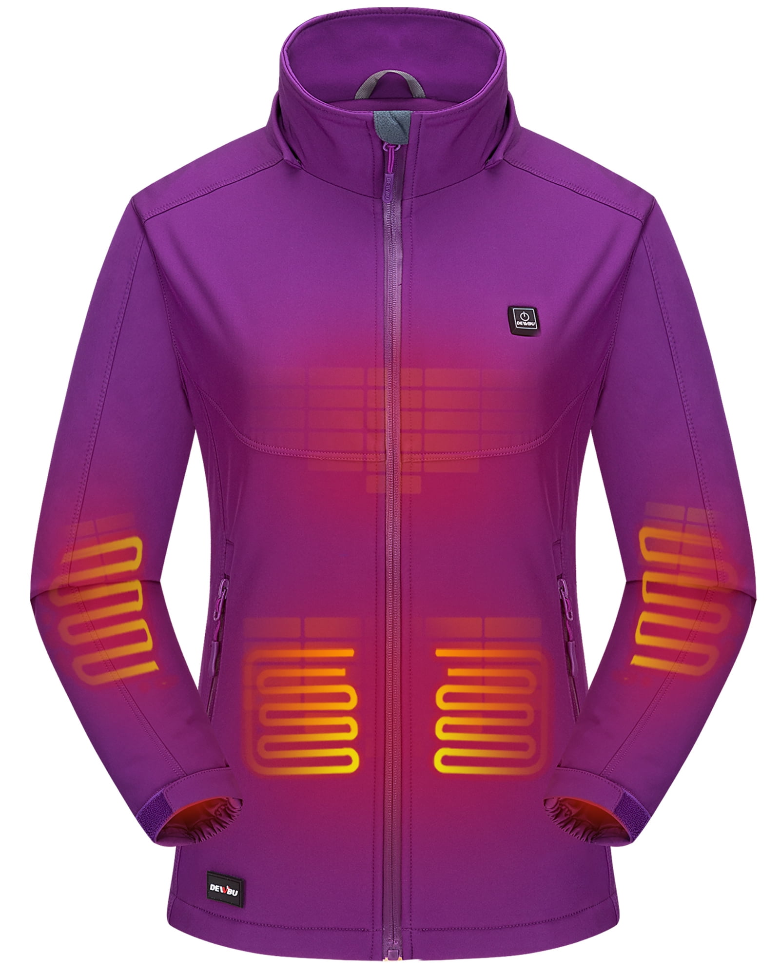 DEWBU Soft Shell Heated Jacket for Women with 12V Battery Pack and