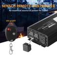 thumbnail image 3 of Sensch 1500W Pure Sine Wave Inverter 12V DC to 110V AC Converter for Home, RV, Truck, Off-Grid Solar Power Inverter 12V to 120V, AC Hardwire Port, Remote Controller, 3 of 9