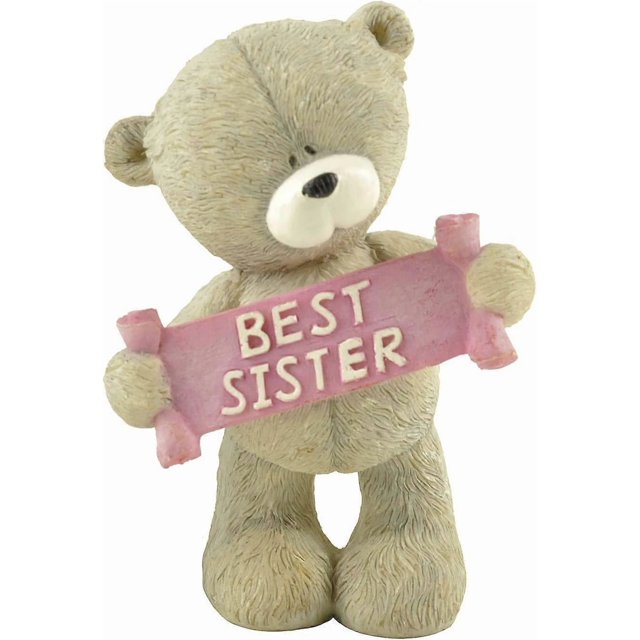 Hand Painted Resin Teddy Bear Best Birthday Gifts for ter Gray 2.76" L x 1.77" W x 3.86" H