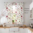 thumbnail image 2 of Spring Floral Sheer Curtains 72 Inch Length 2 Panels Set, Flowers Elegant Pastoral Watercolor Voile Window Treatment Rod Pocket Curtains Sheers Drapes for Bedroom/Living Room/Kitchen 52"x72"x2, 2 of 8