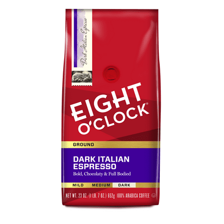 Eight O'Clock Dark Italian Espresso Ground Coffee, 23 oz