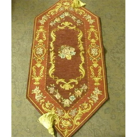 

13 x 46 in. Begium Table Runner Torino Red