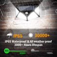 thumbnail image 5 of Outdoor Solar Lights 4 Pack Lighting Angle Upgrade Solar Wall Light, 5 of 5