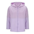 thumbnail image 5 of XFLWAM Womens Hoodie Jacket Color Block Jacquard Long Sleeve Jackets Full Zip Up Plus Size Fall Winter Coat Outwear Purple XL, 5 of 7