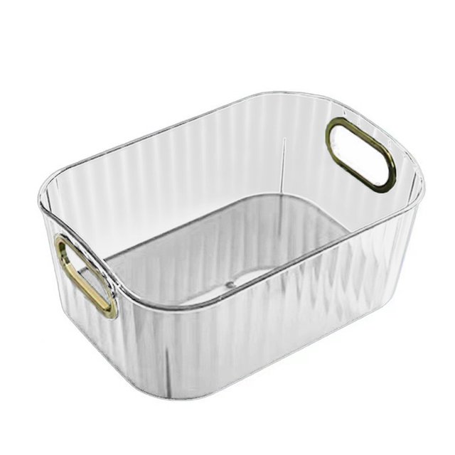 Grande Capacité Boîte de Rangement Transparente Multifonctionnelle avec Poignée Conteneur de Rangement pour Maquillage