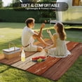 thumbnail image 4 of Farmhouse Burnt Orange Brown Outdoor Rug for Patio/Deck/Porch, Non-Slip Large Area Rug 6 x 9 Ft, Vintage Wooden Striped Indoor Outdoor Rugs Washable Area Rugs, Reversible Camping Rug Carpet Runner, 4 of 8