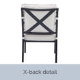 thumbnail image 5 of My Texas House Cambria 2-Pack Steel Outdoor Patio Dining Chairs, White/Black, 5 of 10