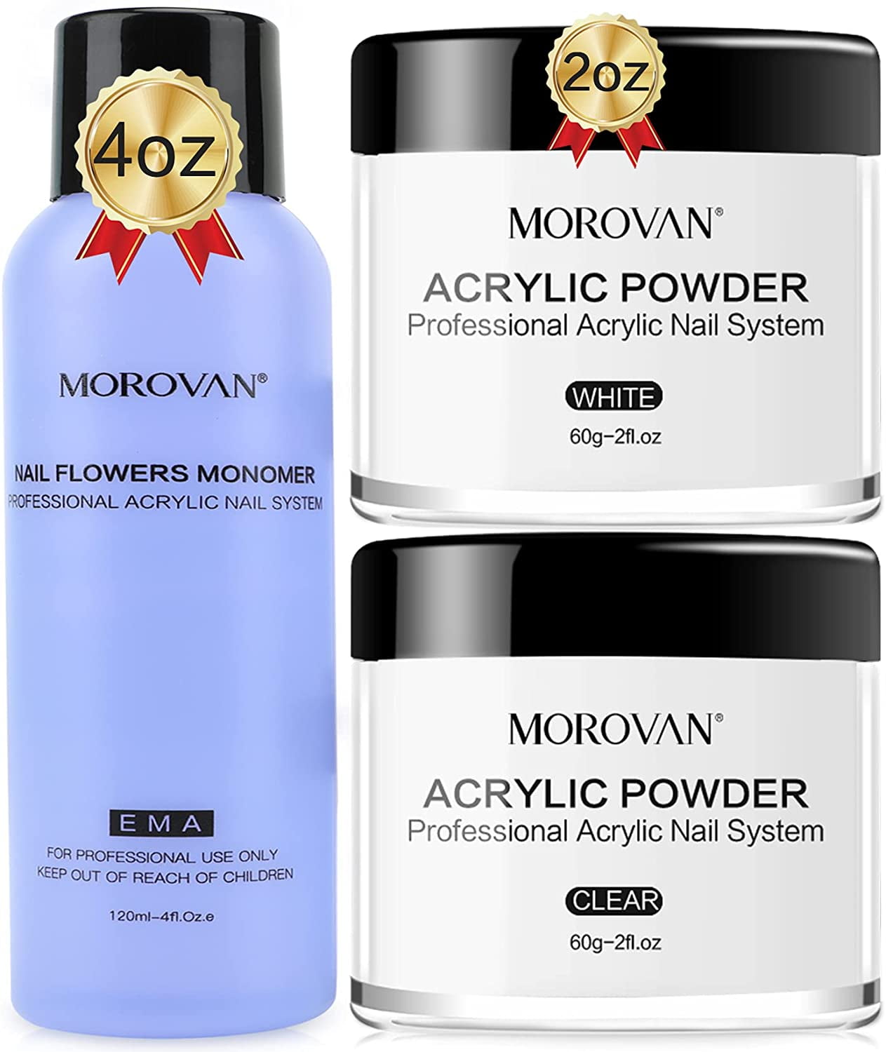 Morovan Acrylic Powder and Monomer Liquid Set Acrylic Nail Kit for
