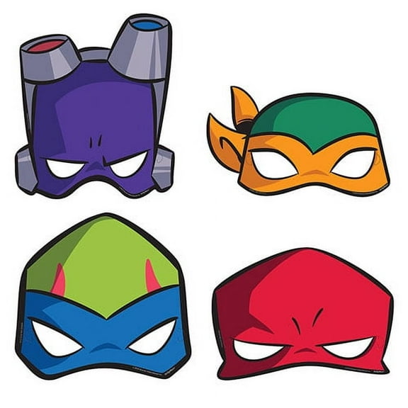 Rise of the Teenage Mutant Ninja Turtles Paper Masks (8ct)