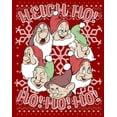 thumbnail image 2 of Men's Snow White and the Seven Dwarfs Xmas Heigh Ho  Graphic Tee Red 3X Large, 2 of 5