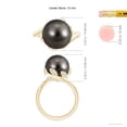 thumbnail image 5 of Angara Tahitian Cultured Pearl Olive Leaf Bypass Ring in 14K Yellow Gold for Women | June Birthstone Jewelry for Her, 5 of 8