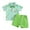Green, variant on Godom Baby Boy Clothes Casual Short Sleeve T-shirt Shorts Clothing Set 2 Pieces Outfit Toddler to Big Kid Sizes
