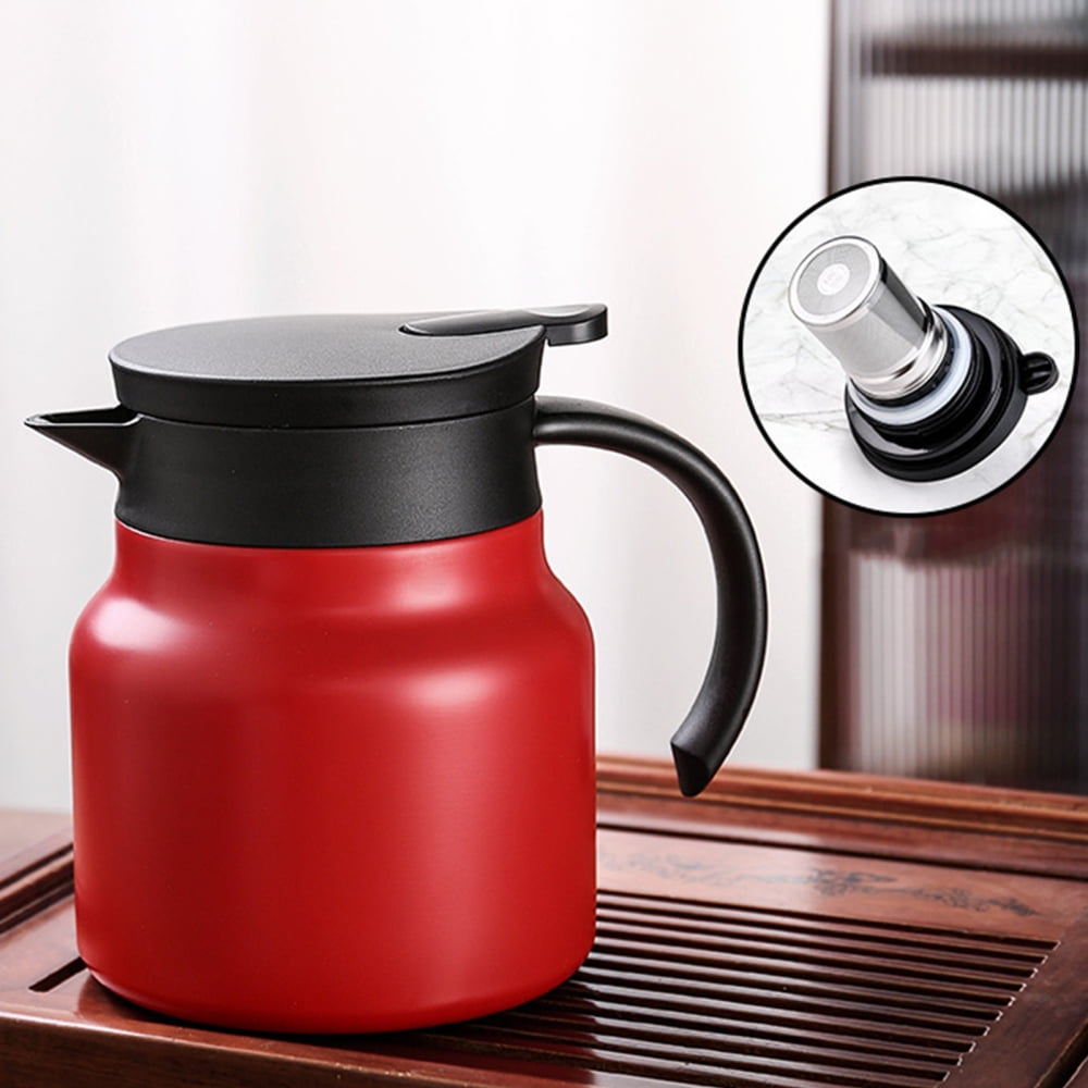 SSAWcasa Coffee Carafe 68oz Insulated Coffee Thermos Stainless Steel Vacuum  Thermal Pot Flask for Coffee, Hot Water, Tea, Hot Beverage - Keep 12 Hours  Hot, 24 Hours Cold (Red) 