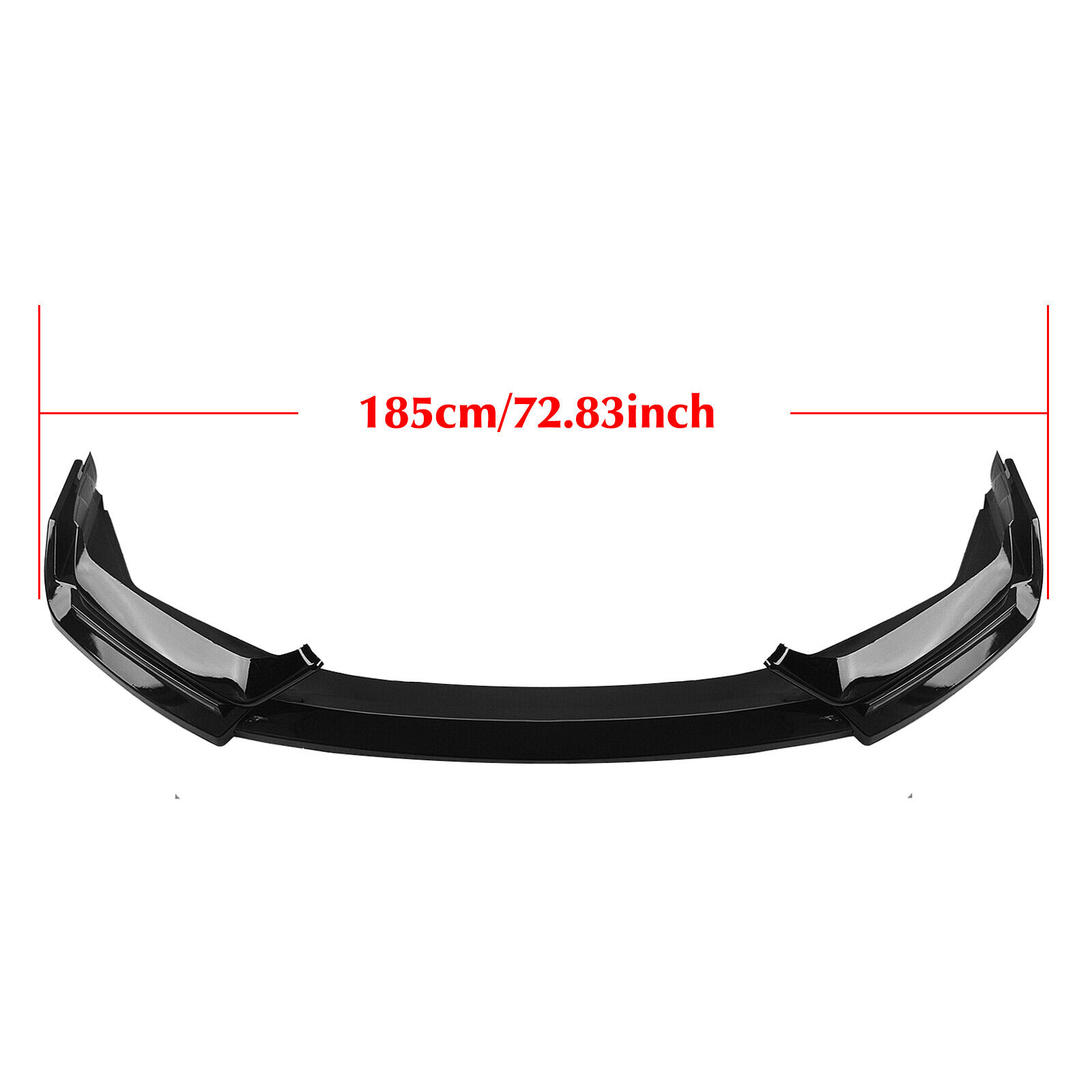 Front Bumper Lip W/Light Compatible with 2016-2021 Honda Civic Hatchback & Si, Air Dam Spoiler Splitter with LED Daytime Running Lights Fit for 2016 2017 2018 2019 2020 2021 (Glossy Black)