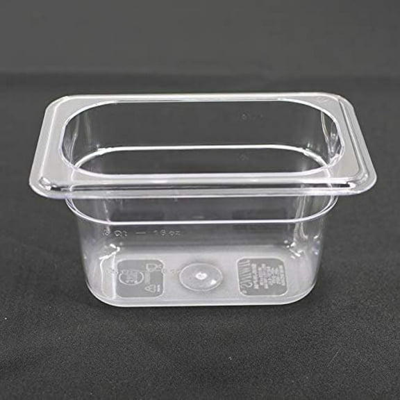 Hakka Brothers 1/9 Size 2.5" Deep Polycarbonate Food Pan, Commercial Food Storage Containers for Restaurant, Hotel, Buffet,Party - Pack of 6