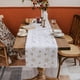thumbnail image 4 of Camino de mesa navideño de piel sintética con lentejuelas y copos de nieve | 33 x 180 cm, decoración navideña blanca para mesa de comedor y restaurante | Diseño festivo de copos de nieve, 4 of 5