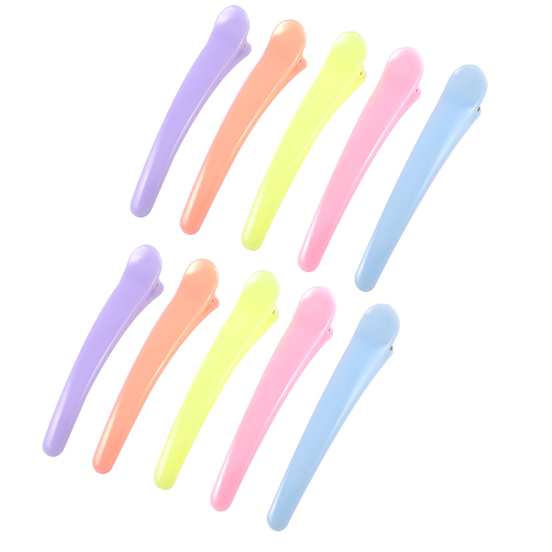Assorted Color Metal Plastic Hairstyle Hair Pin Clip 10 Pieces