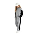 thumbnail image 2 of StSilkitty Kids 2 Piece Outfits Set Color Block Long Sleeve Hooded Sweatshirt and Jogger Sweatpants Sweatsuit Sets, 2 of 8