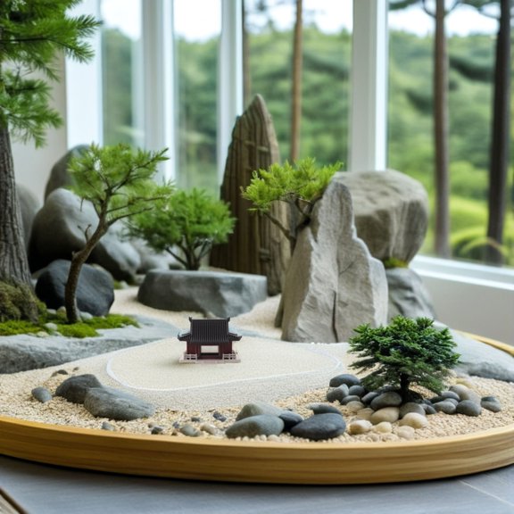 Mini Japanese Style Pavilion Ornament for Zen Garden Landscape, Perfect for Indoor Outdoor Decorative Display