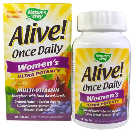 - Nature's Way, Alive! Once Daily Women's Ultra Potency Multi-Vitamin, 60 Tablets(pack of 2)