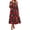 Christmas Print, variant on Women's Long Sleeve Midi Dress Fall Winter Casual V Neck Flowy A-Line Boho Party Long Dress with Pockets