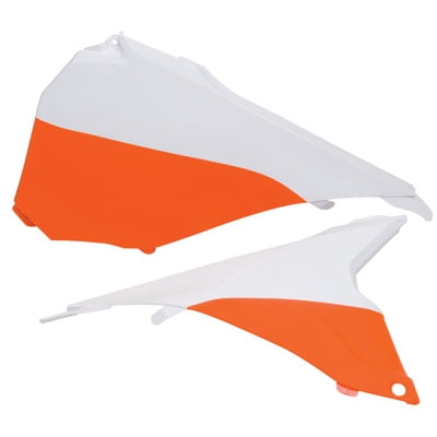 Acerbis Air Box Covers White/Orange for KTM 150 SX 2013-2015