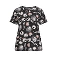 thumbnail image 4 of Nightmare Before Christmas Women's Graphic Scrub Top, Sizes S-3XL, 4 of 5
