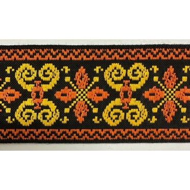 2-1/4" Jacquard Woven Ribbon Trim - 9 Continuous Yards!
