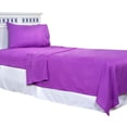 thumbnail image 3 of Lavish Home 66-MF75S-T-PUR Series 1200 3-Piece Somerset Homelet Set, Twin, Purple, 3 of 5