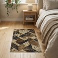 thumbnail image 3 of ODIKA 2'x3' Washable Doormat Non-Slip, Low Pile Navy Absract Weathered Featuring Interlocking Angular Shapes for Entryway, Kitchen, Laundry Room, 3 of 7