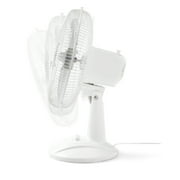 Mainstays 12 3-Speed Oscillating Table Fan, FT30-8MBW, New, White