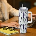 thumbnail image 6 of KLL Lavender Flowers Print 40oz Stainless Steel Insulated Car Cup Coffee Mug with Spillproof Lid - Keep Your Drink Hot or Cold on the Go, 6 of 8