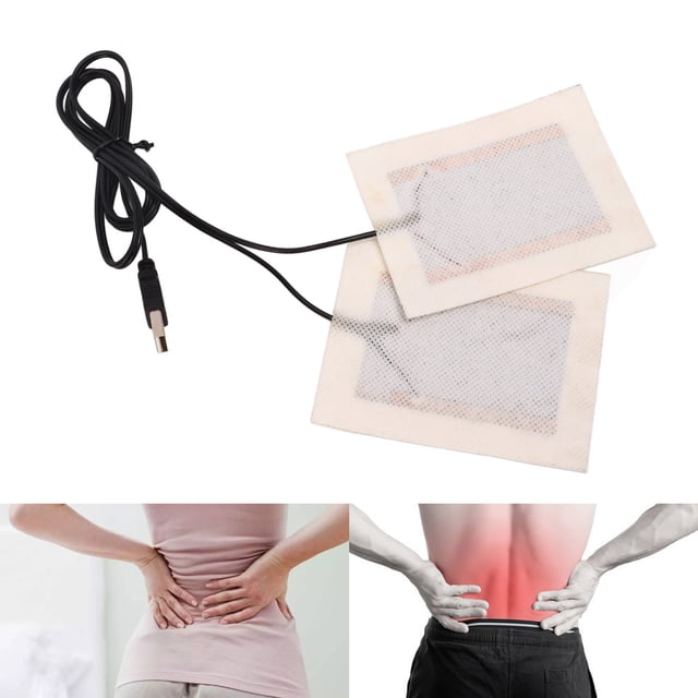 USB Heating Pad, USB Charging Lightweight Electric Heat Pad Portable Washable 5 PCS for Waist for Neck