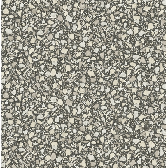 Fine Decor Aldrich Black Terrazzo Unpasted Nonwoven Wallpaper, 20.5-in by 33-ft, 56.4 sq. ft.