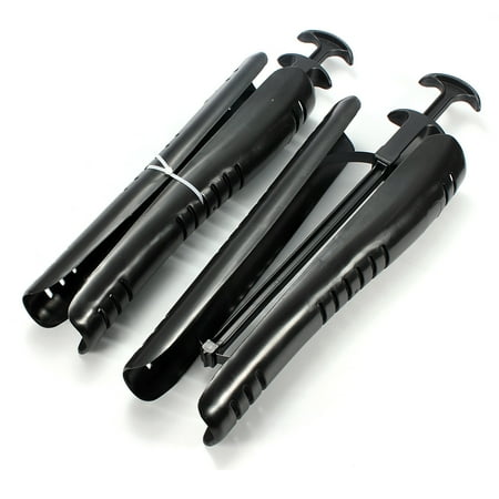 1 Pair Black Boot Stand Shoe Tree Stretcher Shaper Keeper with Handle Shoe Care Support