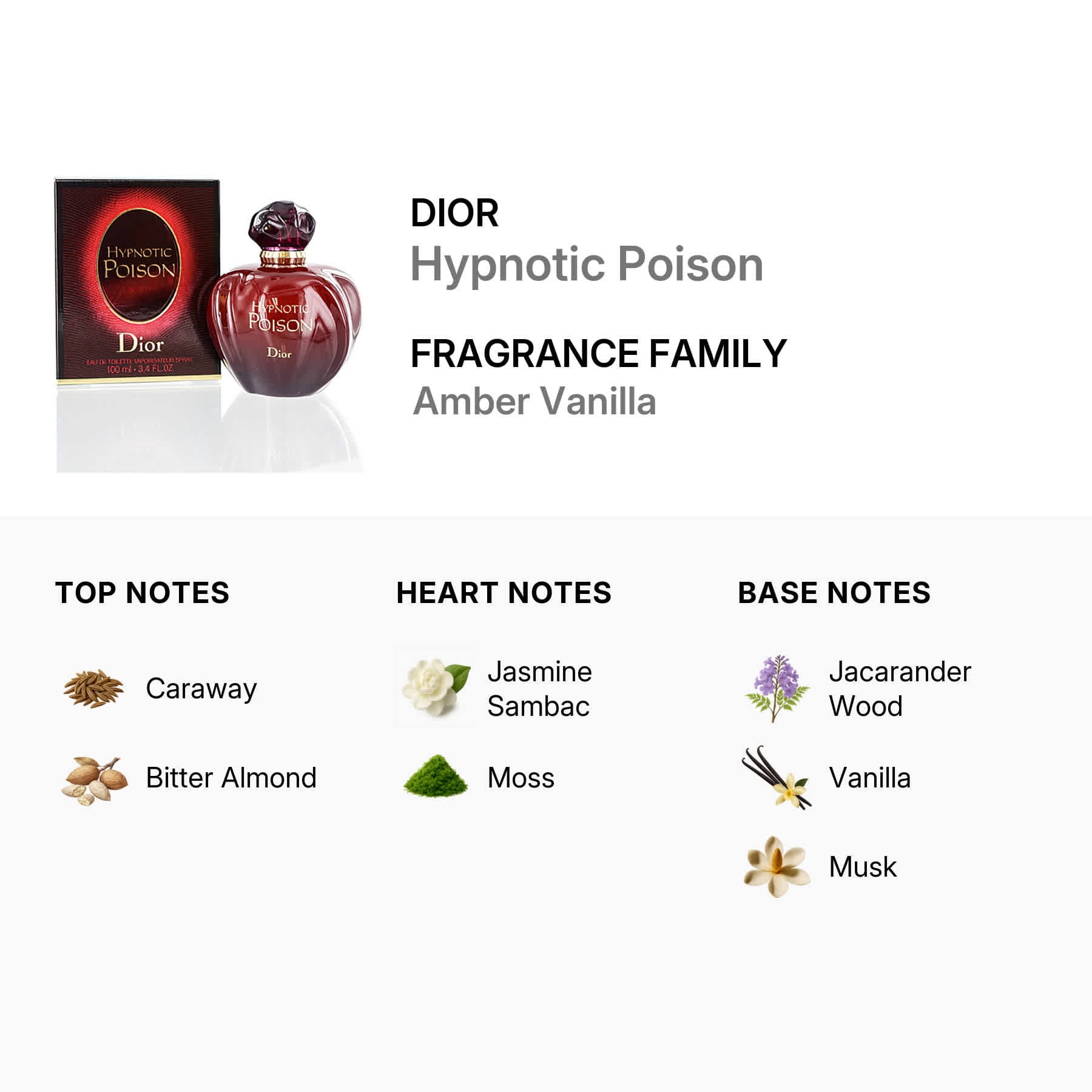 Dior, Eau De Toilette Spray for Women, 3.4 oz, Hypnotic Poison