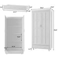 thumbnail image 7 of KULAGAGA Display Cabinet with 2 Glass Doors and Drawer, 70.9 inch Freestanding Tall Cabinet Bookcase for Living Room, 7 of 7