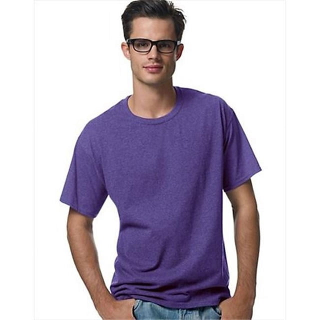 Hanes 5170 Comfortblend Ecosmart T-Shirt à Col Rond pour Hommes Taille 2X, Violet.