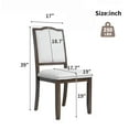 thumbnail image 2 of Harper & Bright Designs Farmhouse Dining Chairs Set of 4, Upholstered Chairs with High Back, Wood Kitchen Chairs, Beige+Brown, 2 of 12